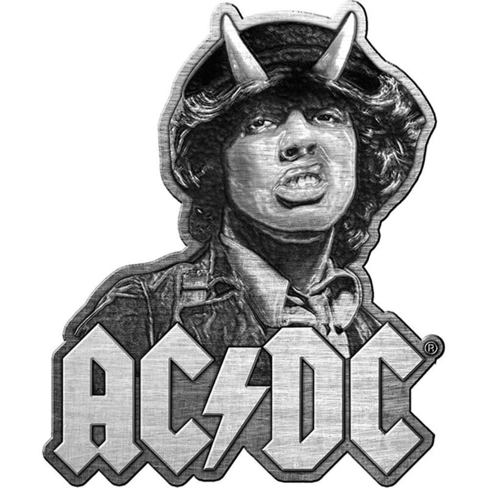 AC/DC Angus Die Cast Button / Black/Gray